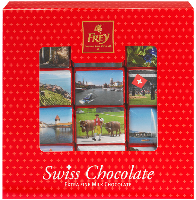 Caja de bombones de la Chocolatería suiza Frey de la industria alimentaria
